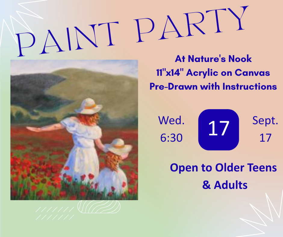 Sept. 17 Paint Party at Nature's Nook