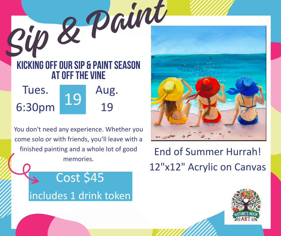 Aug. 19 Sip and Paint At Off The Vine