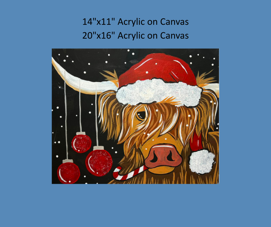 Christmas Highland Cow