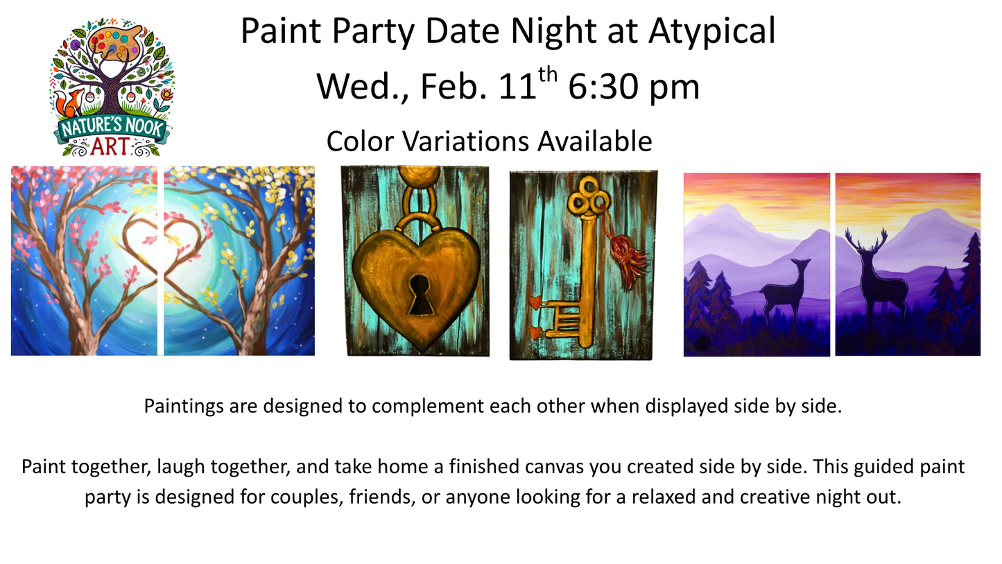 Feb. 11th Paint Party Date Night at Atypical Brewery