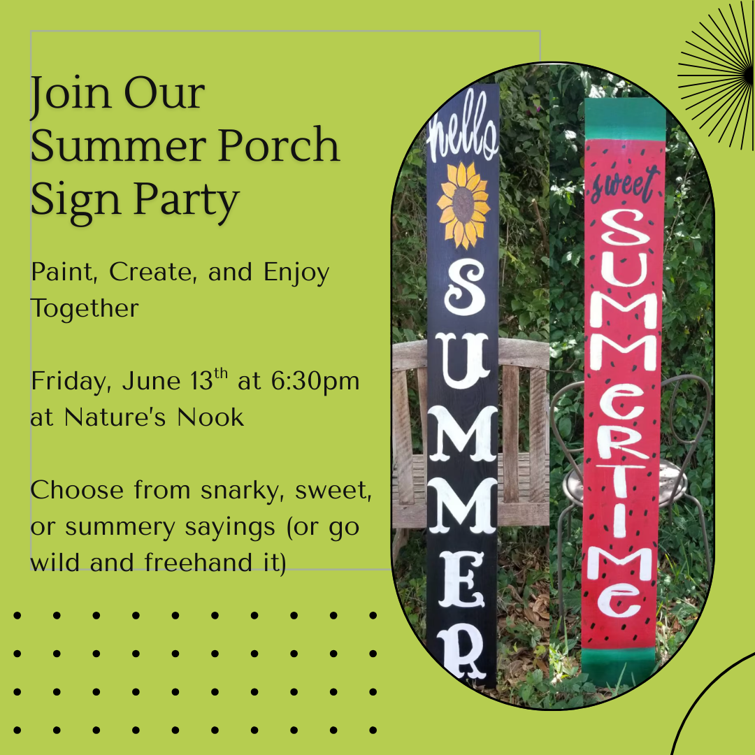 June 13th Hello Summer! Porch Sign Party