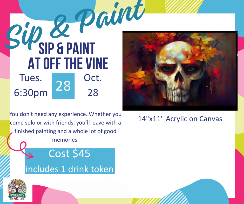 Oct. 28 Sip and Paint at Off The Vine