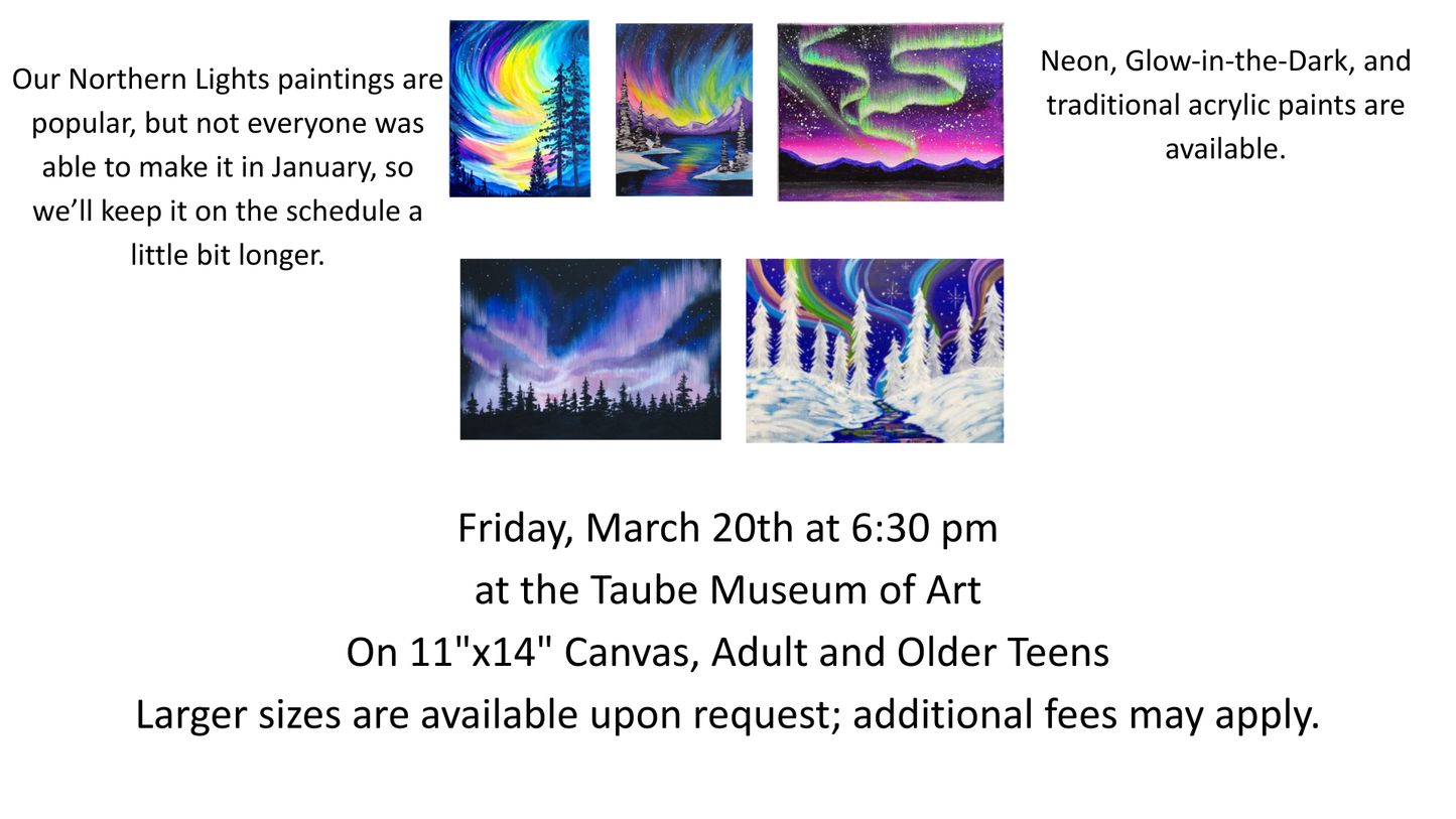 March 20 Northern Lights Taube Museum