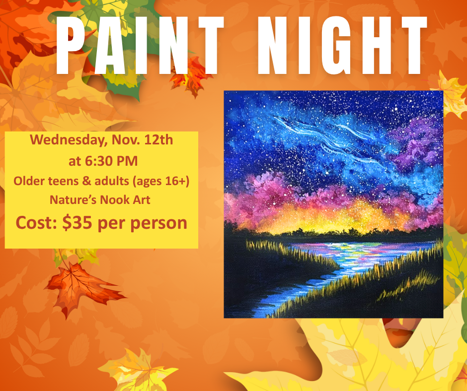 Nov. 12th Paint Night at Nature's Nook