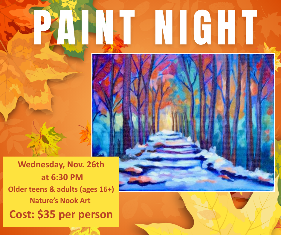 Nov. 26th Paint Night at Nature's Nook