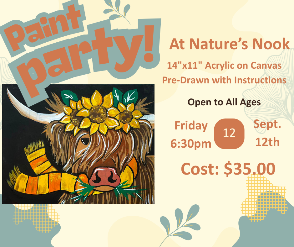 Sept. 12 Paint Party at Nature's Nook
