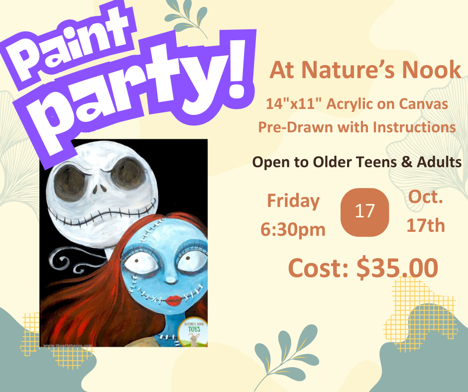 Oct. 17 Paint Party Nature's Nook