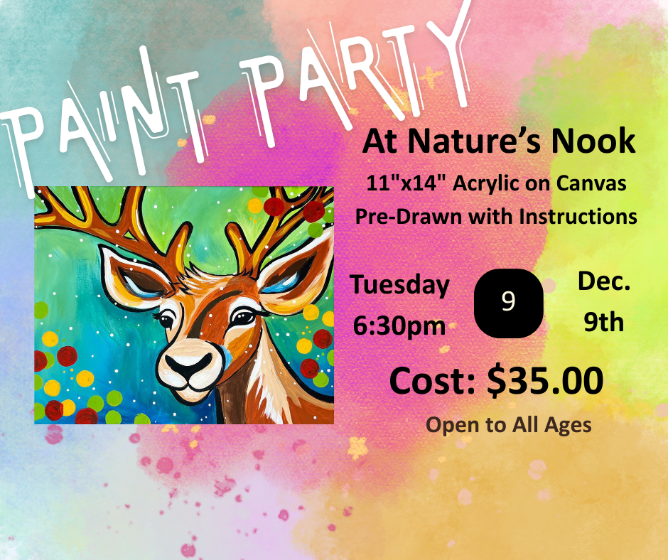 Dec. 9 Paint Party at Nature's Nook