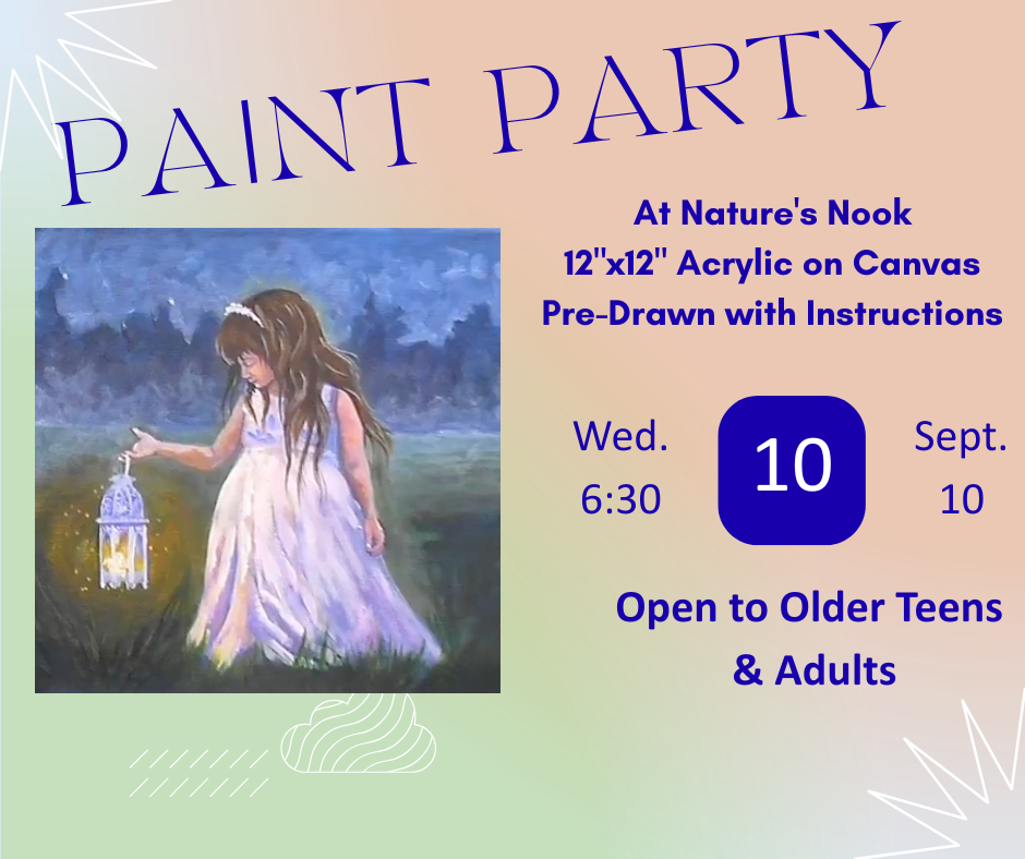 Sept. 10 Paint Party at Nature's Nook
