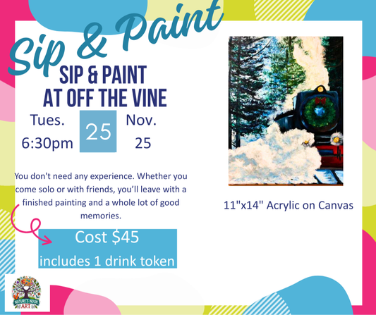 Nov. 25 Sip and Paint at Off The Vine