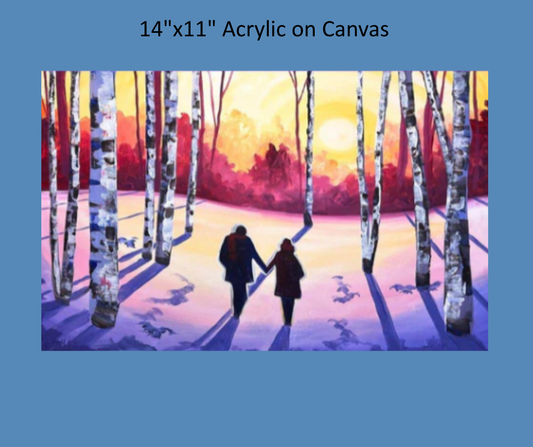Birch Trees Winter Walk