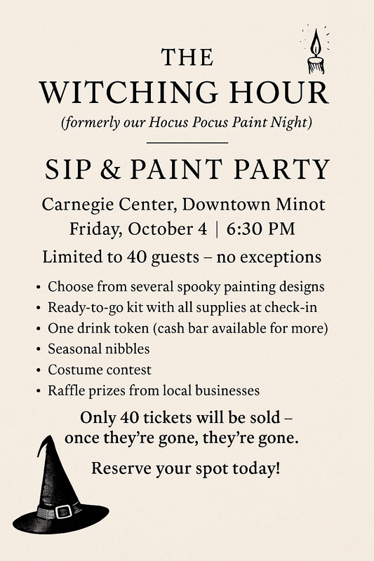 The Witching Hour: Sip & Paint Party (formerly our Hocus Pocus Paint Night)