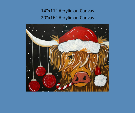 Christmas Highland Cow