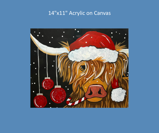Christmas Highland Cow
