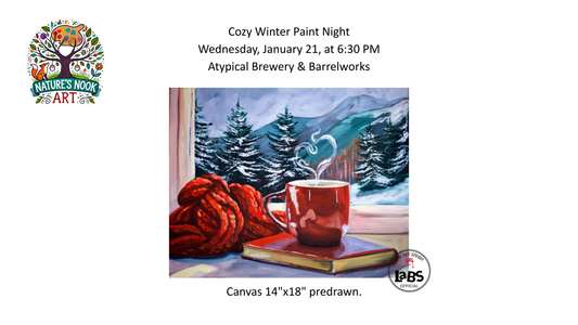 Jan. 21 Paint Night Cozy Winter at Atypical