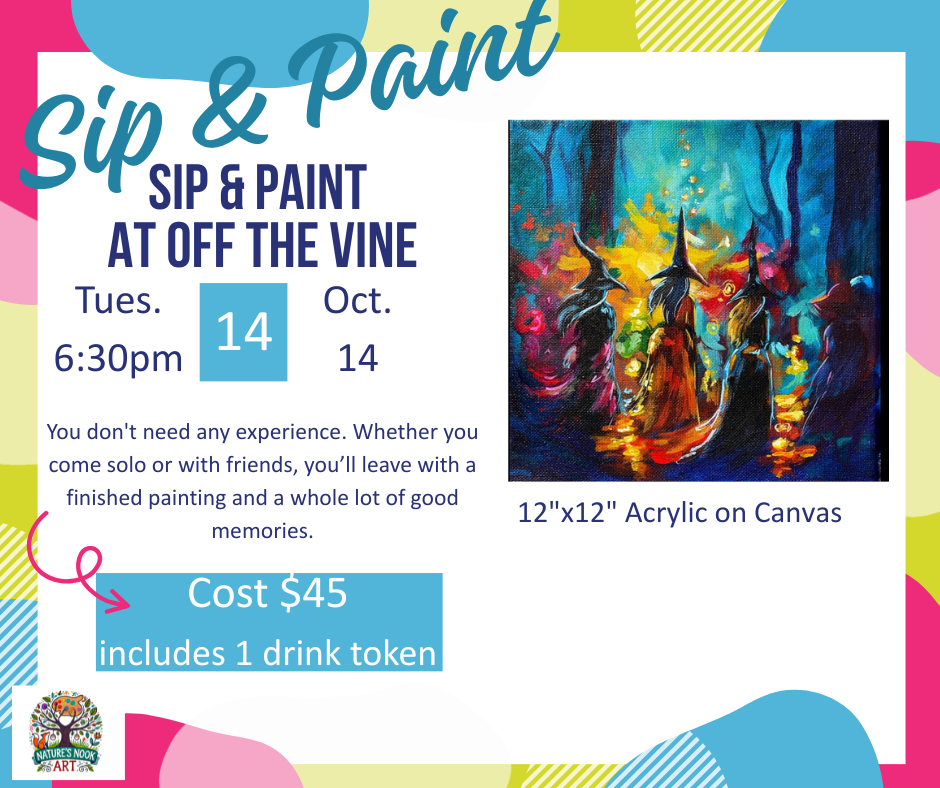 Oct. 14 Sip and Paint at Off The Vine