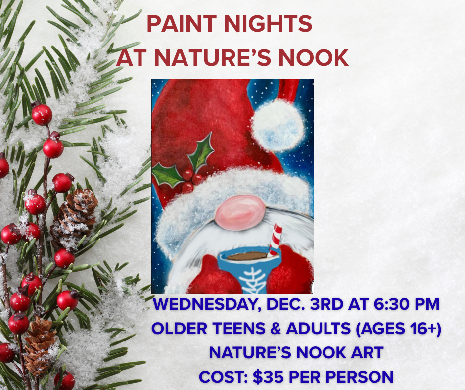 Dec. 3rd Paint Night at Nature's Nook