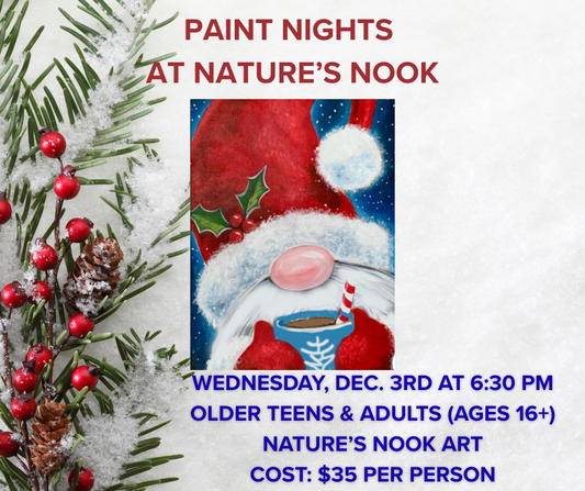 Dec. 3rd Paint Night at Nature's Nook