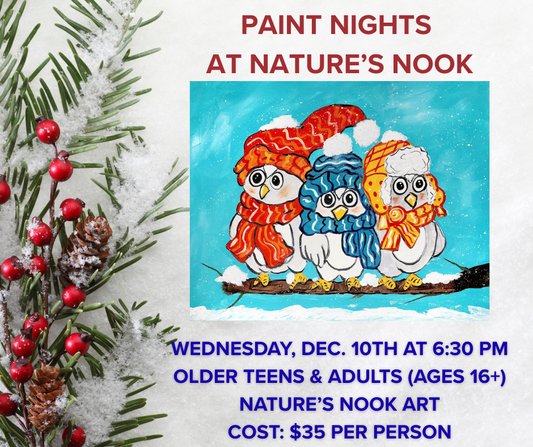 Dec. 10th Paint Night at Nature's Nook