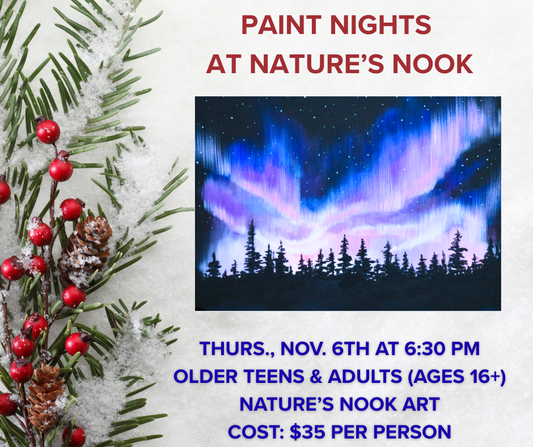 Nov. 6th Paint Night at Nature's Nook