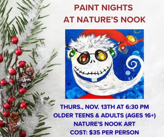 Nov. 13th Paint Night at Nature's Nook