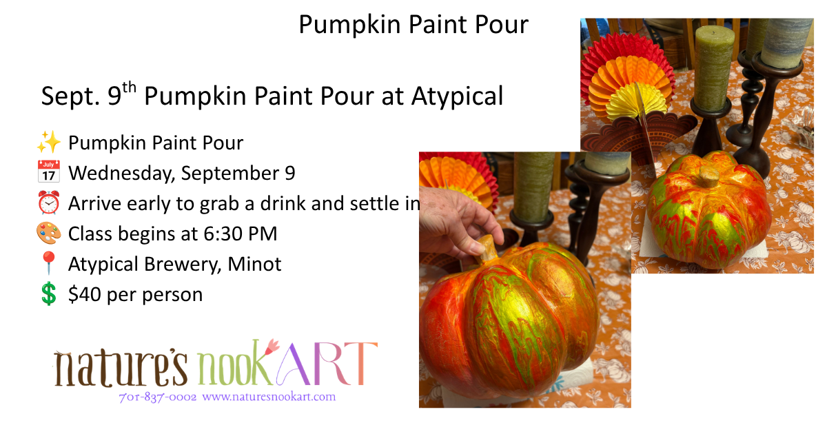 Sept. 9 Pumpkin Paint Pour at Atypical