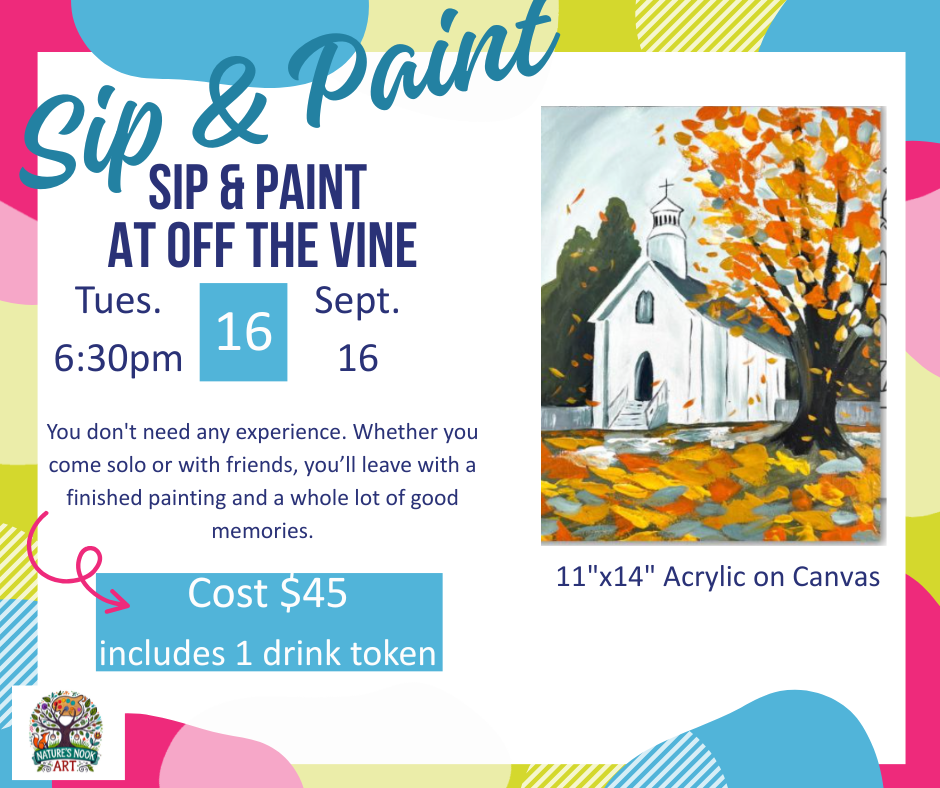 Sept. 16 Sip and Paint at Off The Vine