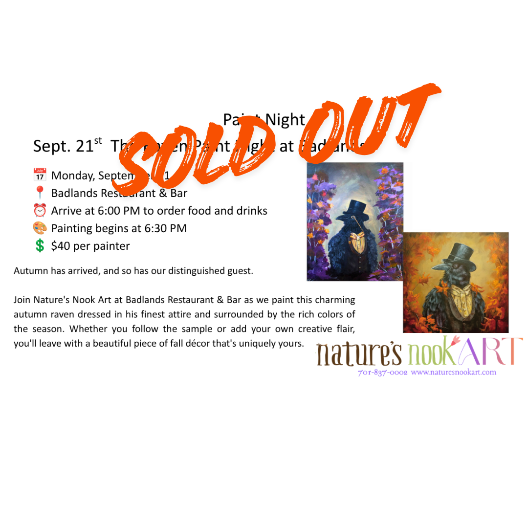 Sept. 21 The Raven Paint Night at Badlands