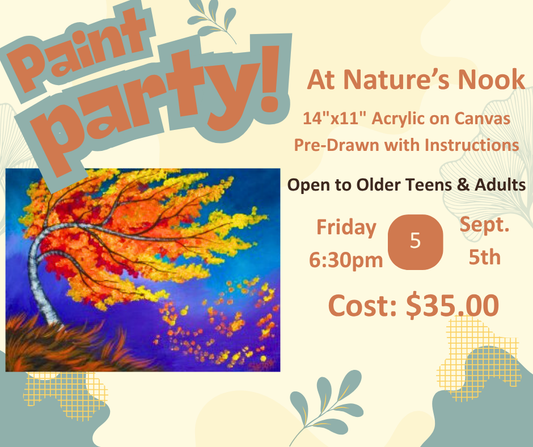 Sept. 5 Paint Party at Nature's Nook