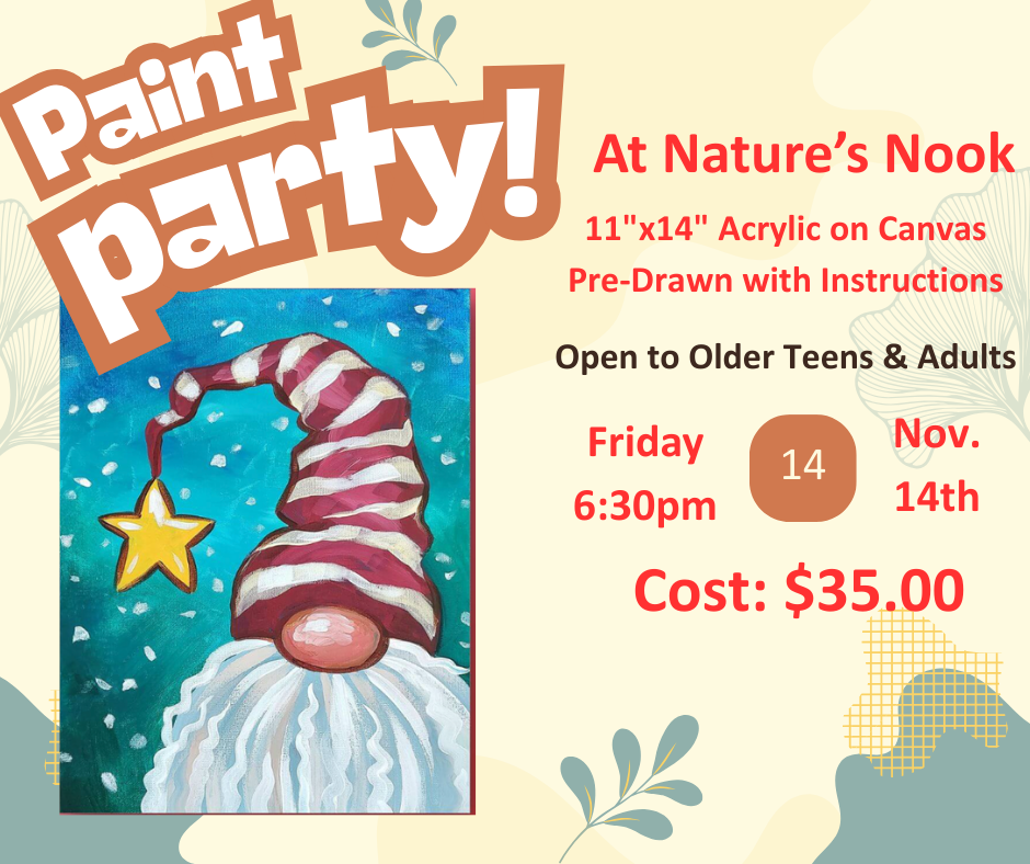 Nov. 14 Paint Party at Nature's Nook