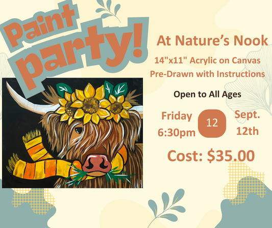 Sept. 12 Paint Party at Nature's Nook