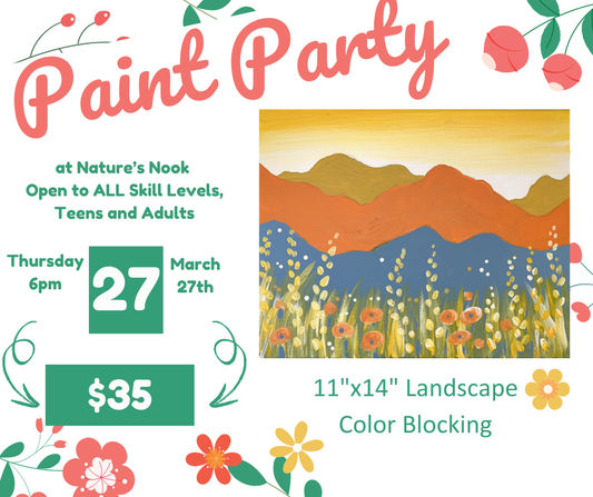 March 27th Landscape Color Blocking at Nature's Nook