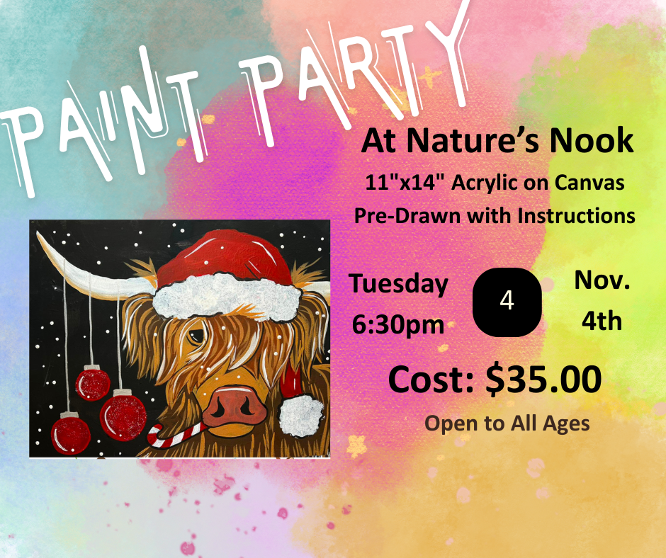 Nov. 4 Paint Party at Nature's Nook
