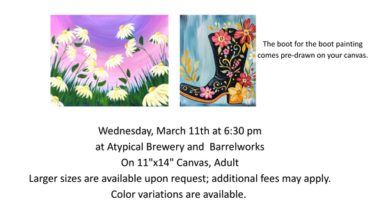 March 11 Spring Blooms and Boots at Atypical