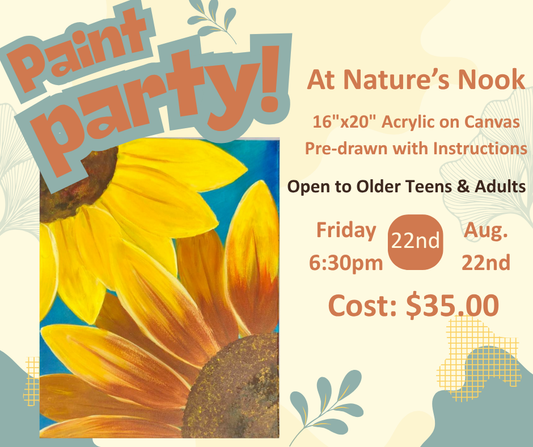 Aug. 22 Paint Party Nature's Nook